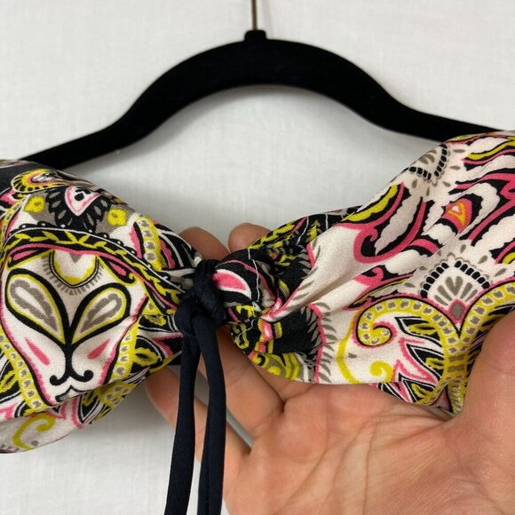 Ninety Six Degrees Bandeau Bikini Womens L/XL Gypsy Paisley Tassel Bohemian Boho - Picture 3 of 16